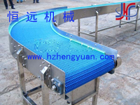 彎道塑鋼網(wǎng)帶輸送機，網(wǎng)帶輸送線，輸送設備