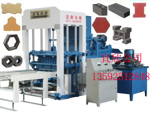 河北宜欣廠家直銷工字打磚機(jī)設(shè)備 工字水泥制磚機(jī) 六角護(hù)坡磚機(jī)