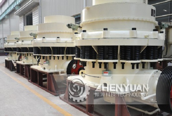 河南鵝卵石高效圓錐式破碎機、石灰石圓錐破報價振源科技型號 