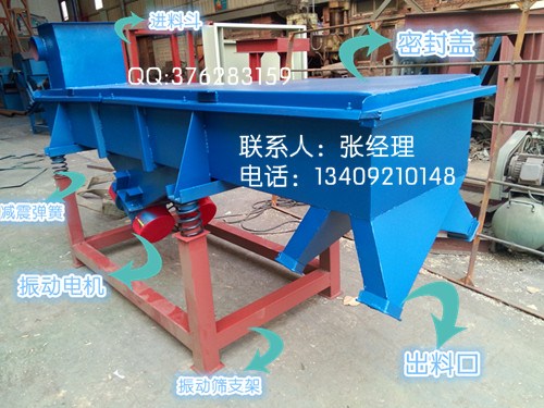 小型直線振動(dòng)篩/525單層振動(dòng)篩/2.5米長直線篩