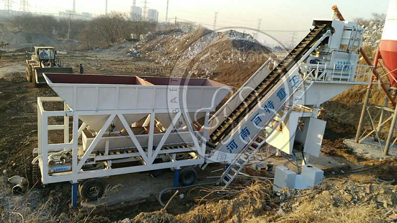 YHZ-A移動混凝土攪拌站，移動水泥倉，臥式水泥罐