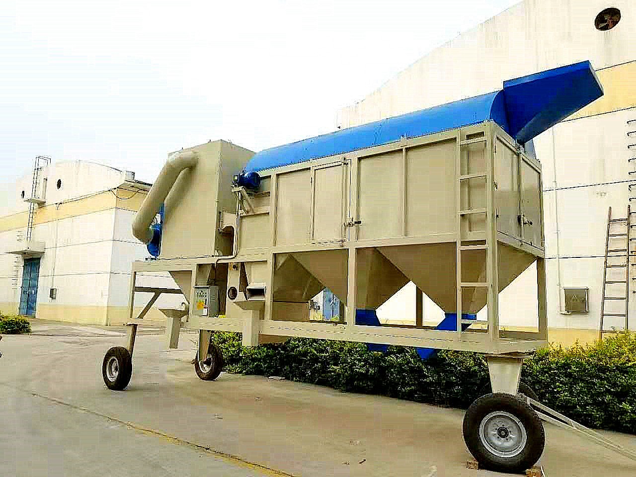 脈沖環(huán)保除塵小麥圓筒清理篩-愛友糧食機(jī)械