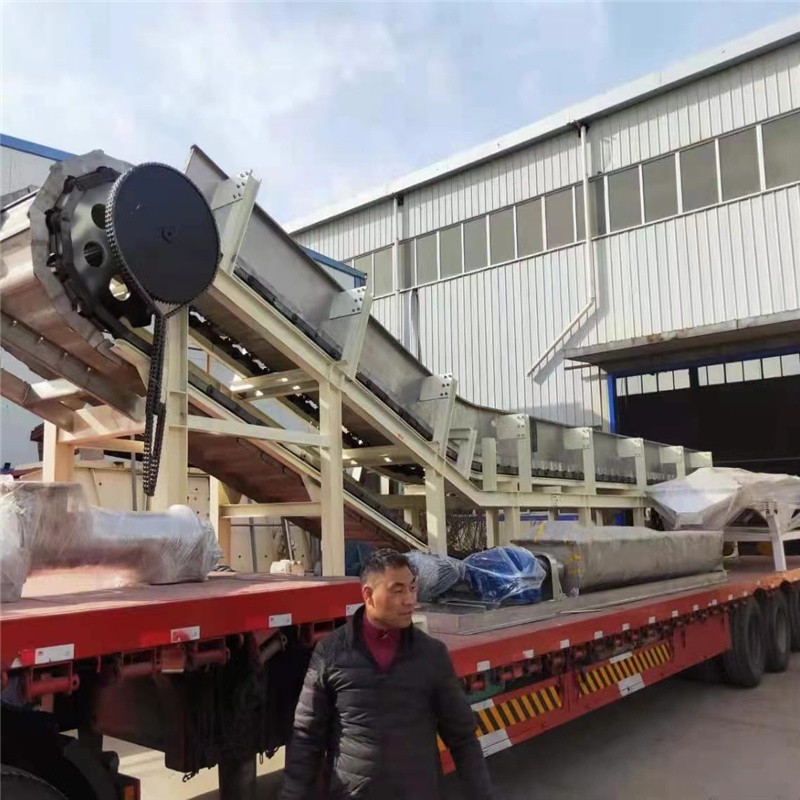 土石塊鱗板輸送機【鑄件輸送機】廢鋼提升機