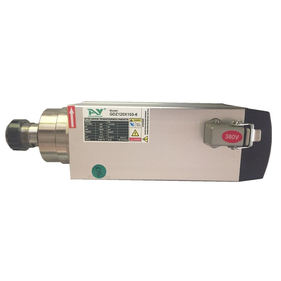 6.0KW風冷雕刻機電機GDZ120X103-6精密主軸