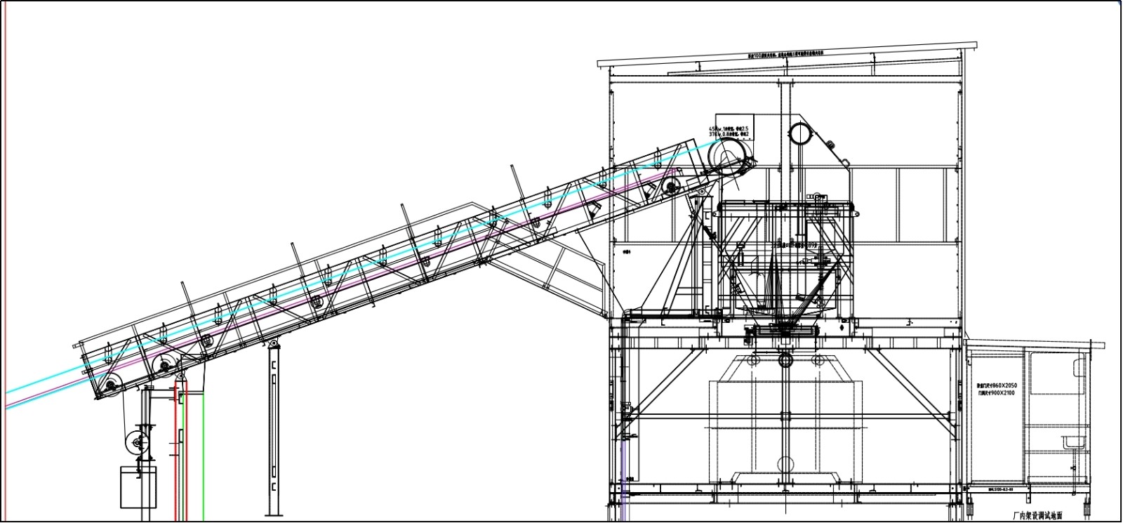 可實現廠內低位完整安裝的攪拌樓-攪拌站結構升級