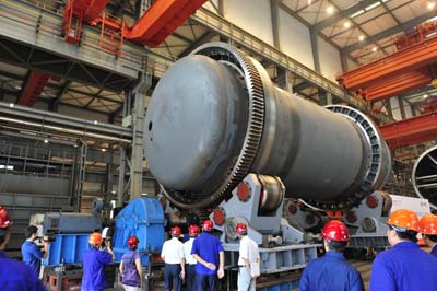 世界最大銅冶煉陽極爐