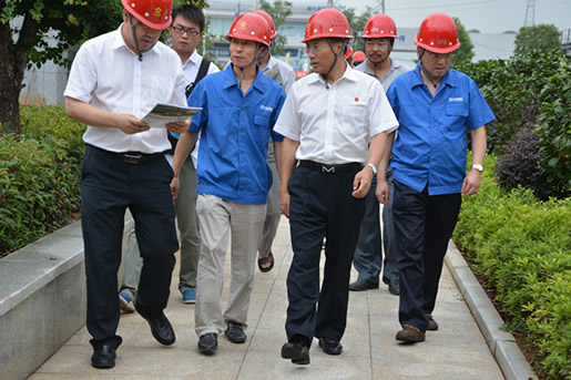 遼寧東方測控集團(tuán)總裁包良清一行參觀湖北鑫鷹環(huán)保科技有限公司