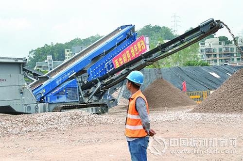 羅湖棚改建筑廢棄物綜合利用處理現(xiàn)場