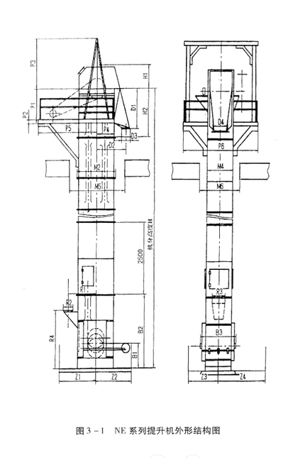 NE系列板鏈斗式提升機 NE系列板鏈斗式提升機
