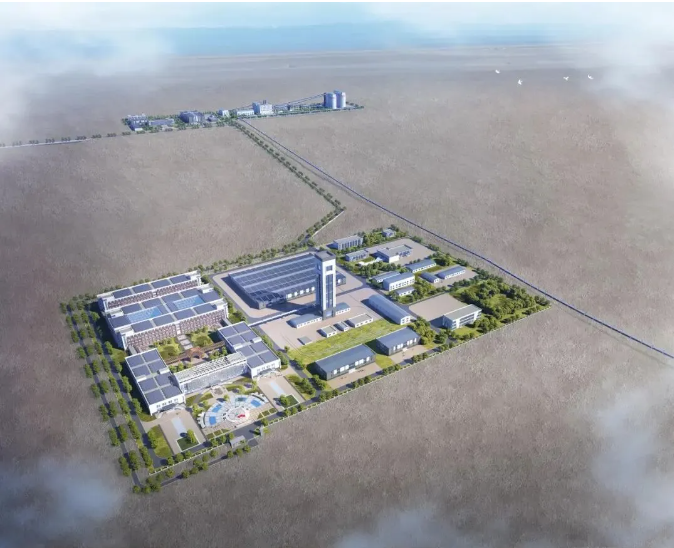 礦井建設(shè)效果圖。