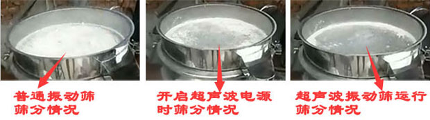 超聲波振動(dòng)篩篩分情況對比 超聲波振動(dòng)篩篩分情況對比